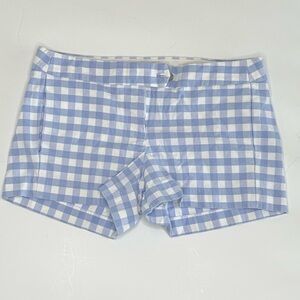 J. Crew Blue and White Gingham Shorts